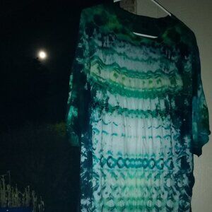 2-XL Handmade Tie Dye Cosmic Mirror T-Shirt Unisex Men Women FESTIVAL XXL